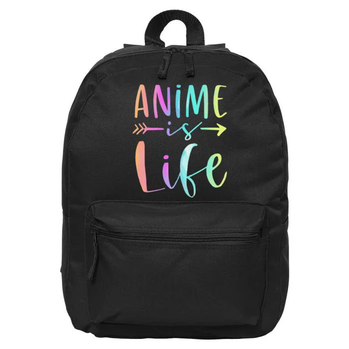 Anime is Life   Manga Anime Lover Gifts Anime Merch 16 in Basic Backpack