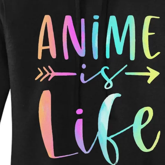 Anime is Life   Manga Anime Lover Gifts Anime Merch Women's Pullover Hoodie