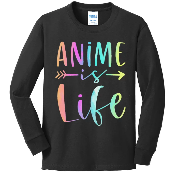 Anime is Life   Manga Anime Lover Gifts Anime Merch Kids Long Sleeve Shirt