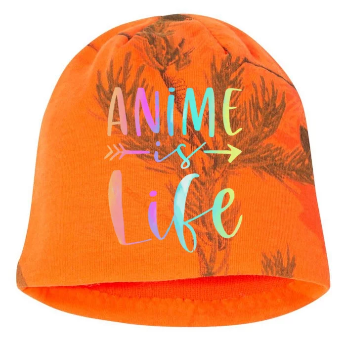 Anime is Life   Manga Anime Lover Gifts Anime Merch Kati - Camo Knit Beanie