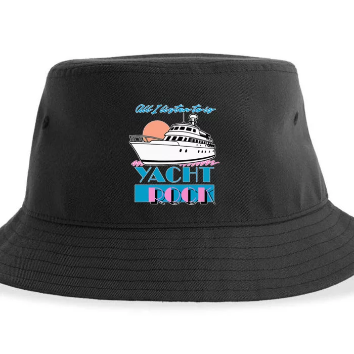 All I Listen To Is Yacht Rock Design Sustainable Bucket Hat