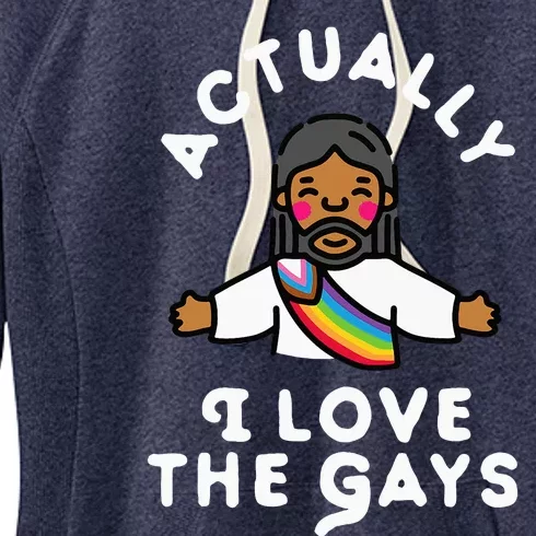 Actually I Love The Gays Jesus Women's Fleece Hoodie