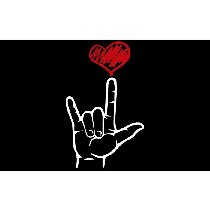 ASL I Love You Hand Heart American Sign Language Bumper Sticker