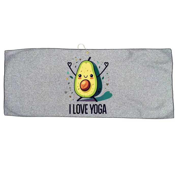 Avocado I Love Yoga Large Microfiber Waffle Golf Towel