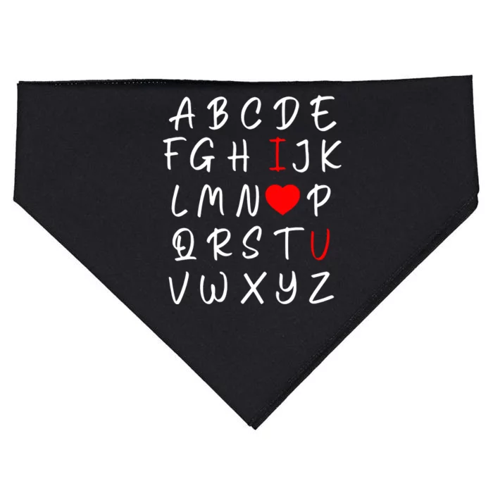 Alphabet I Love You USA-Made Doggie Bandana