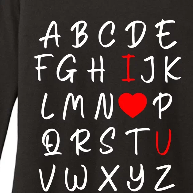 Alphabet I Love You Womens CVC Long Sleeve Shirt