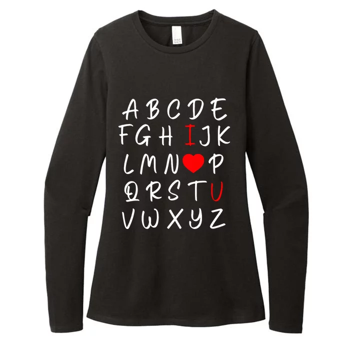 Alphabet I Love You Womens CVC Long Sleeve Shirt