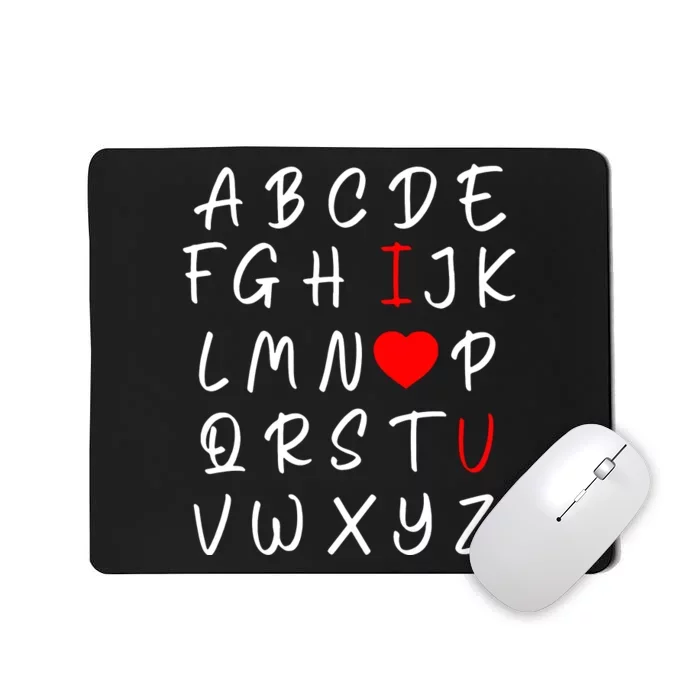 Alphabet I Love You Mousepad