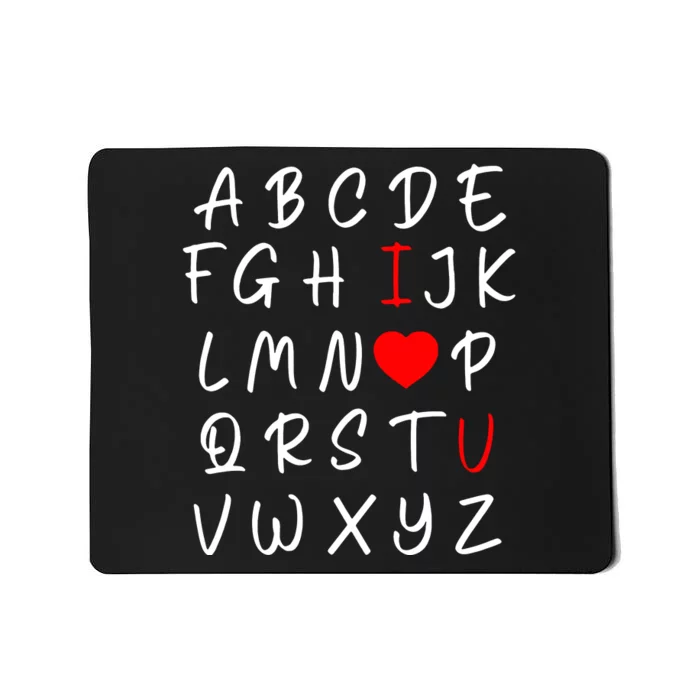 Alphabet I Love You Mousepad