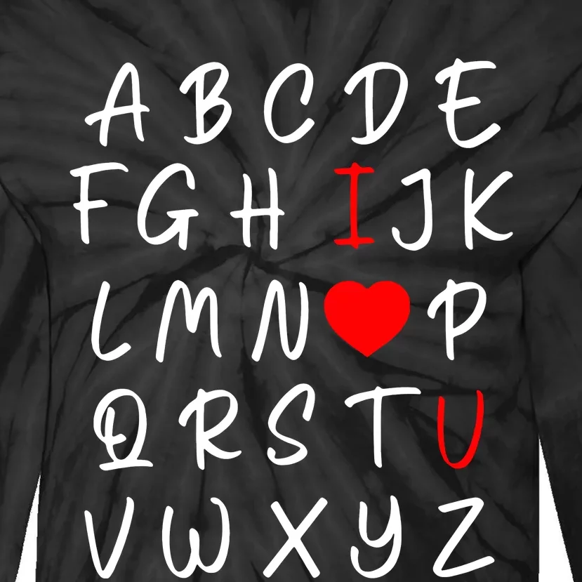 Alphabet I Love You Tie-Dye Long Sleeve Shirt