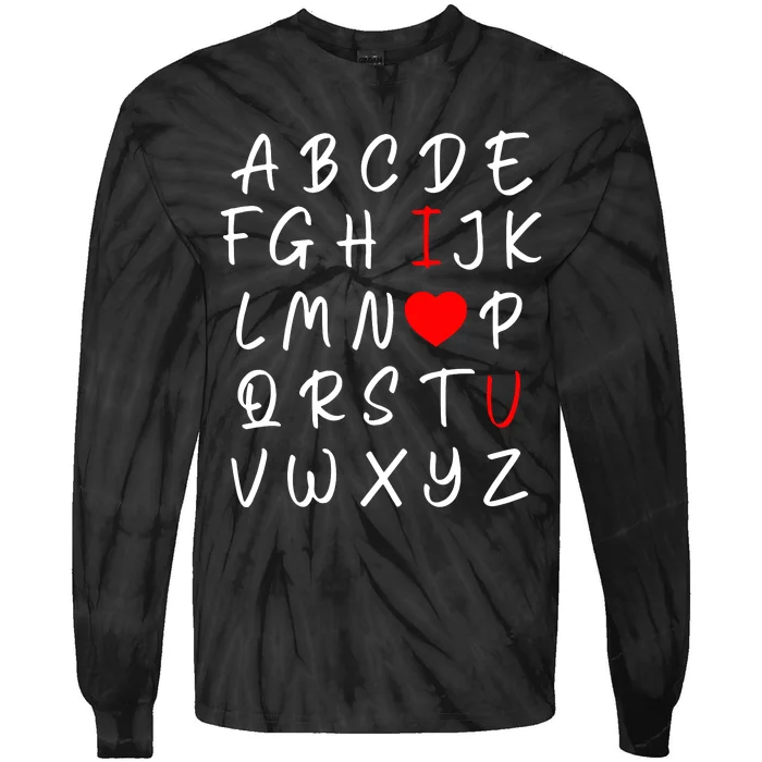 Alphabet I Love You Tie-Dye Long Sleeve Shirt