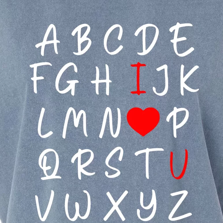 Alphabet I Love You Garment-Dyed Women's Muscle Tee