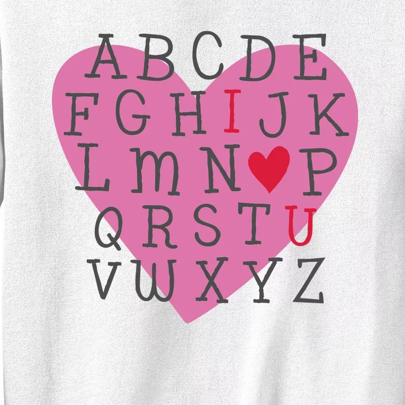 ABC I Love You Valentines Day Heart Gift Sweatshirt