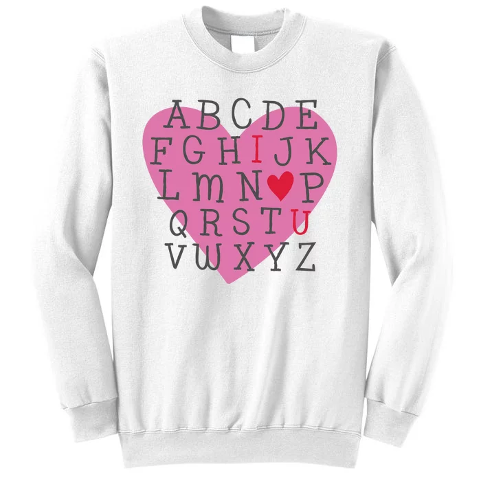 ABC I Love You Valentines Day Heart Gift Sweatshirt