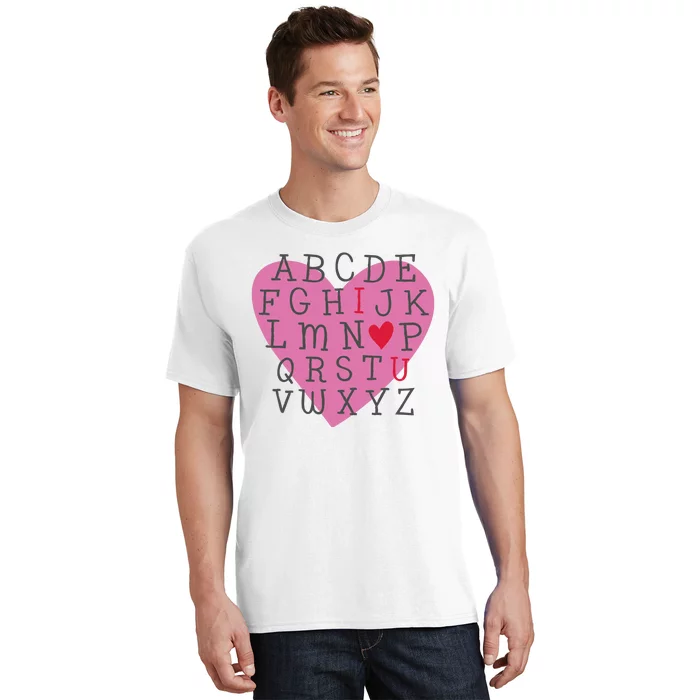 ABC I Love You Valentines Day Heart Gift T-Shirt