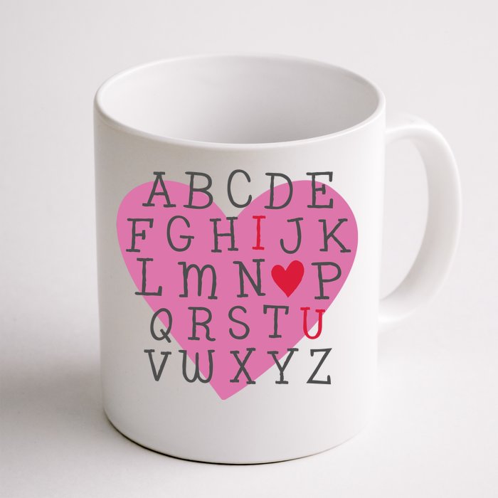 ABC I Love You Valentines Day Heart Gift Front & Back Coffee Mug