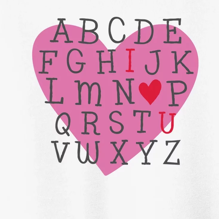 ABC I Love You Valentines Day Heart Gift Toddler T-Shirt