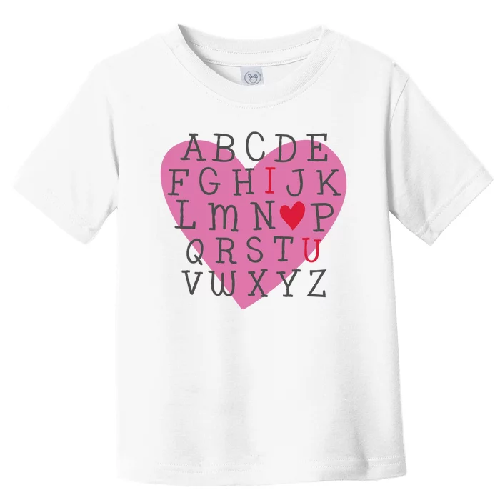 ABC I Love You Valentines Day Heart Gift Toddler T-Shirt