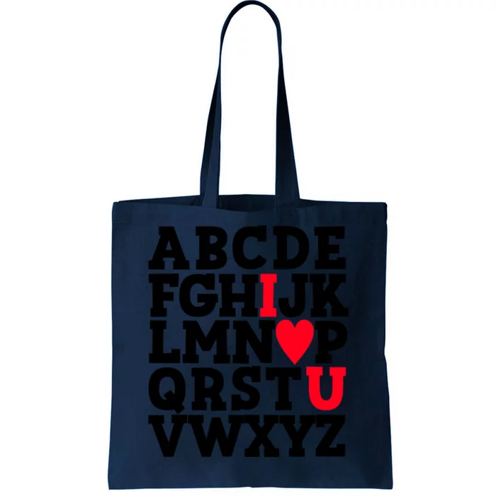 Abc's I Love U Cute I Love You Alphabet Student Teacher Gift Tote Bag