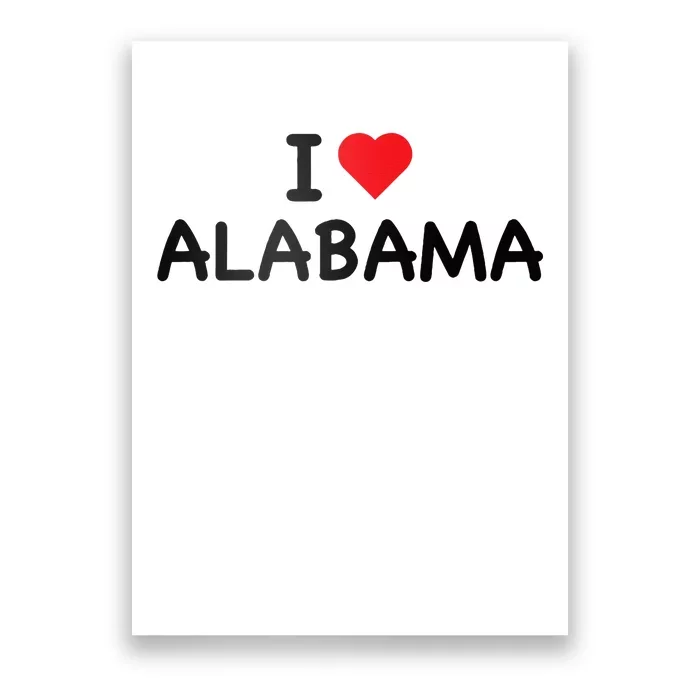 Alabama I Love Alabama Throwback Design Classic Poster