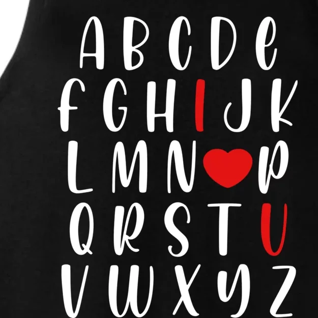 Abc I Love U Valentines Day Funny Aphabet Teacher Student Gift Ladies Tri-Blend Wicking Tank