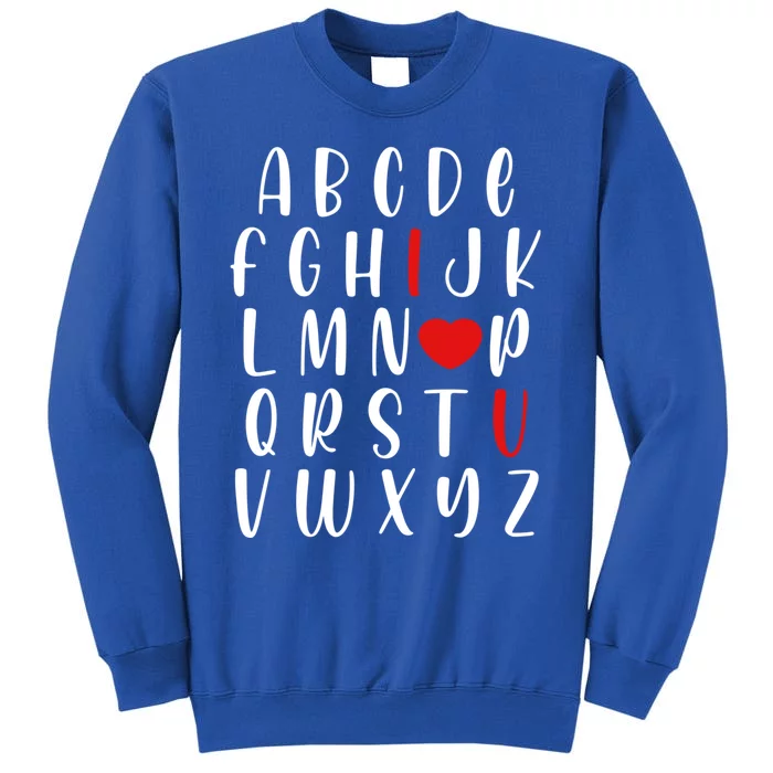 Abc I Love U Valentines Day Funny Aphabet Teacher Student Gift Sweatshirt