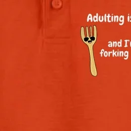 Adulting Is Like Soup Dry Zone Grid Performance Polo