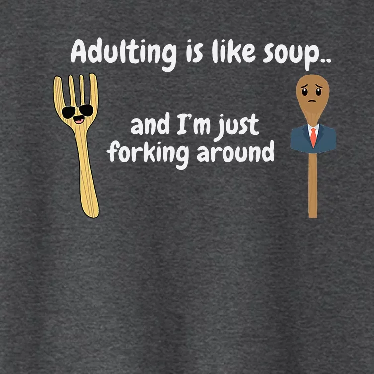 Adulting Is Like Soup Women's Crop Top Tee