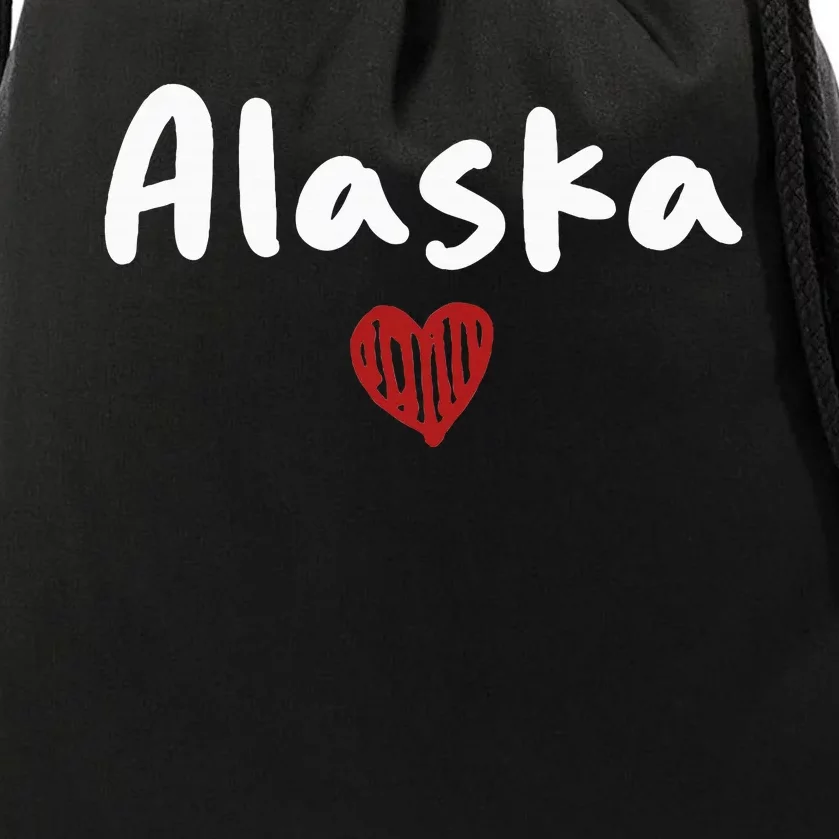 Alaska I Love Alaska Classic Drawstring Bag