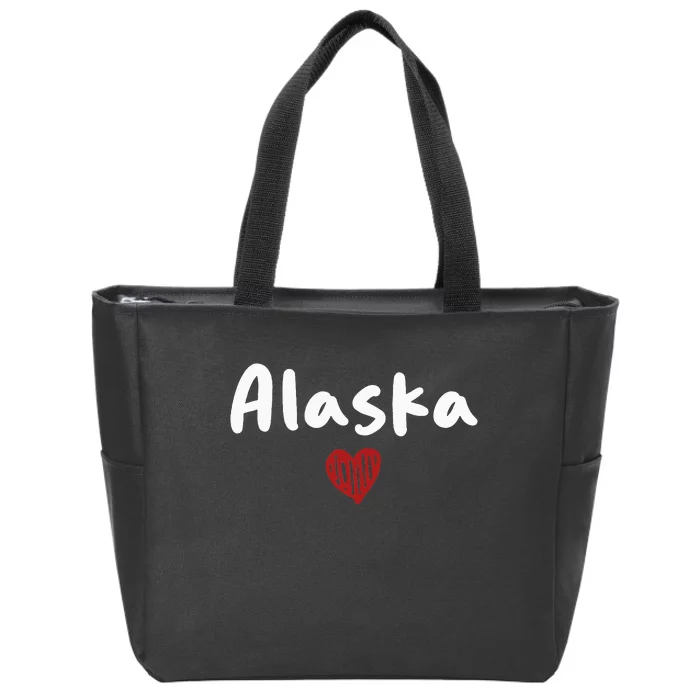 Alaska I Love Alaska Classic Zip Tote Bag