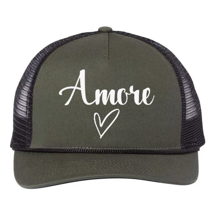 Amore Italian Love Valentine's Day Retro Rope Trucker Hat Cap