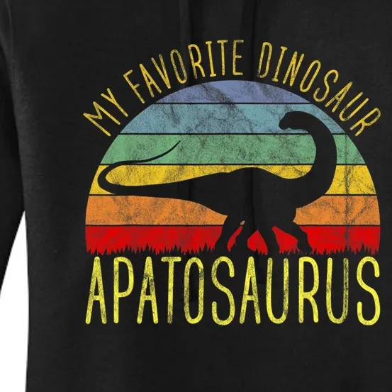 Apatosaurus Is My Favorite Dinosaur Dino Lovers Women's Pullover Hoodie