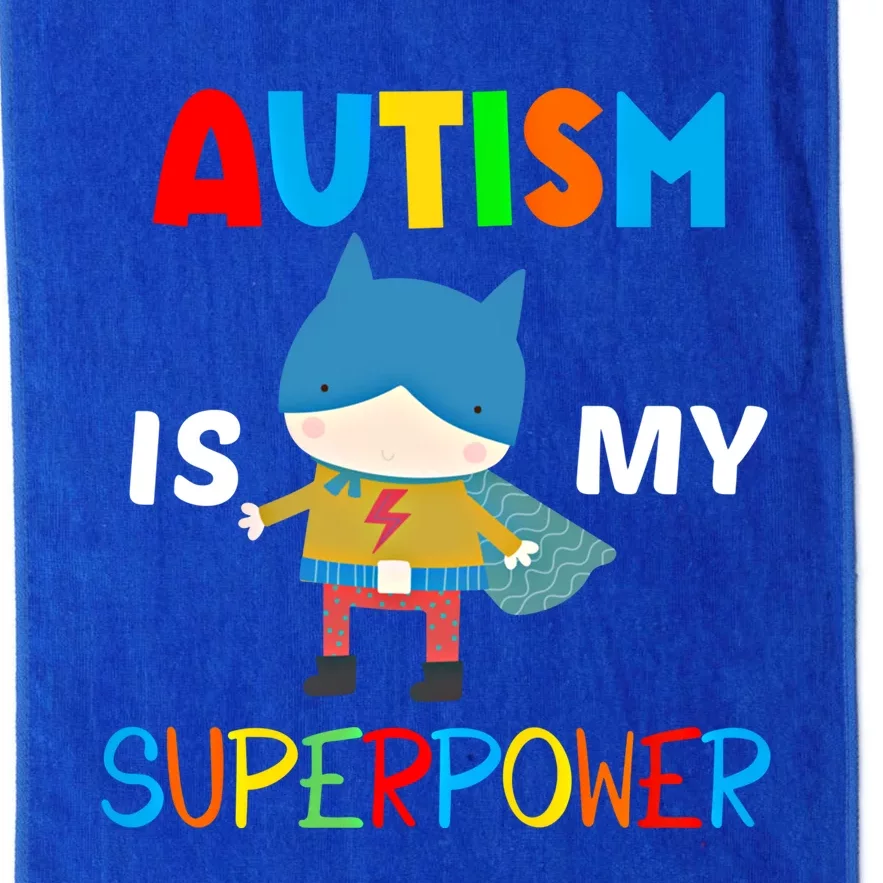 Autism Is My Superpower Autism Superhero Gift Platinum Collection Golf Towel