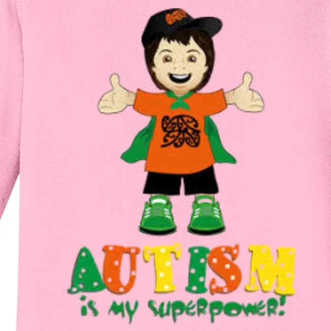 Autism Is My Superpower Baby Long Sleeve Bodysuit