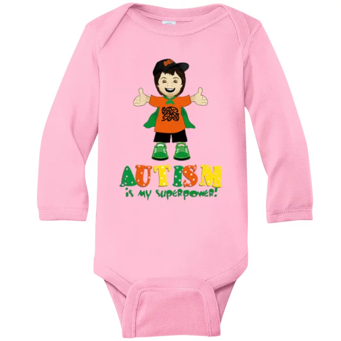 Autism Is My Superpower Baby Long Sleeve Bodysuit