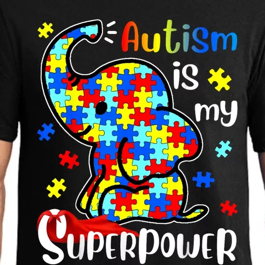 Autism Is My Superpower Cute Elephant Autism Awareness Pajama Set