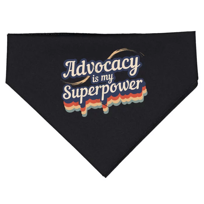 Advocacy Is My Superpower Design Advocacy USA-Made Doggie Bandana