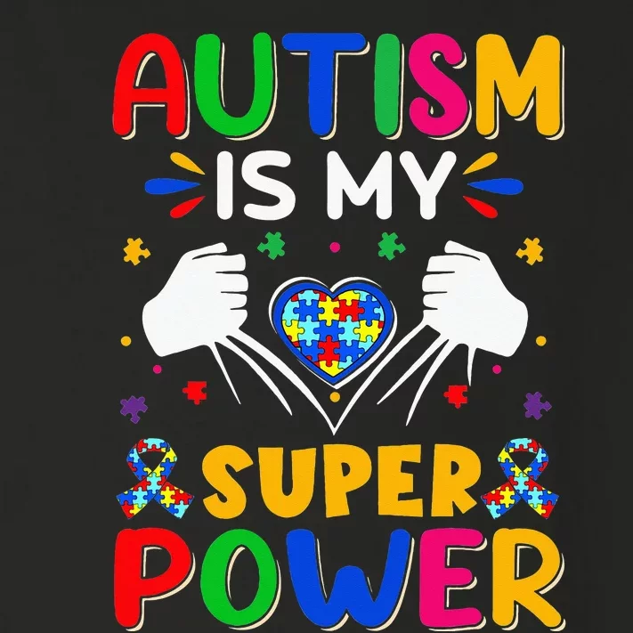 Autism is My Super Power Heart Puzzle Autism Awareness Toddler Long Sleeve Shirt