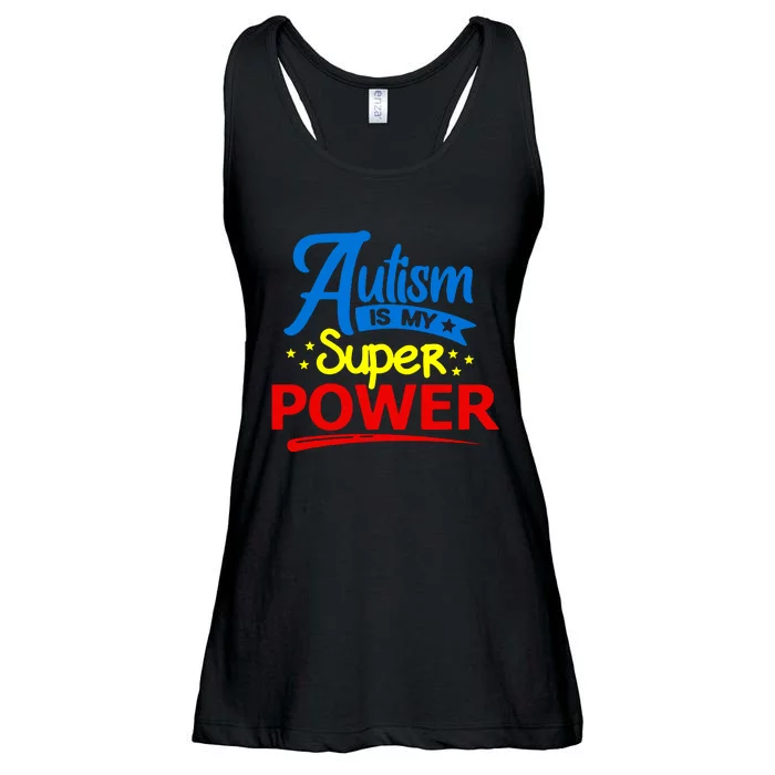 Autism Is My Super Power Ladies Essential Flowy Tank