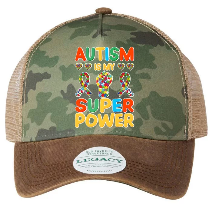 Autism Is My Super Power Legacy Tie Dye Trucker Hat