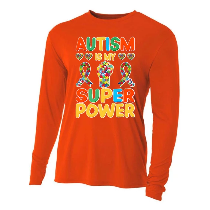 Autism Is My Super Power Cooling Performance Long Sleeve Crew