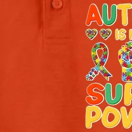 Autism Is My Super Power Dry Zone Grid Performance Polo