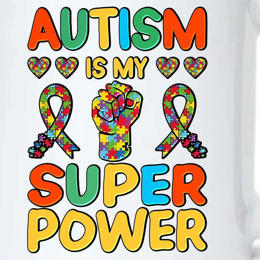 Autism Is My Super Power Black Color Changing Mug