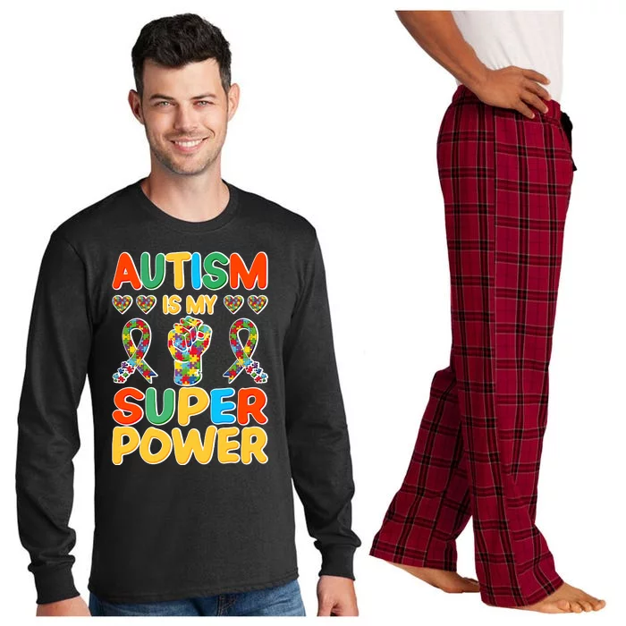 Autism Is My Super Power Long Sleeve Pajama Set