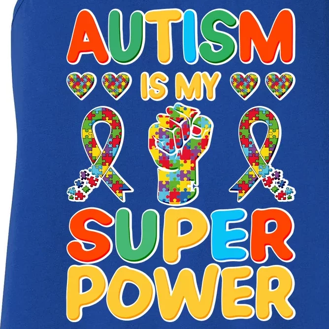 Autism Is My Super Power Women's Racerback Tank