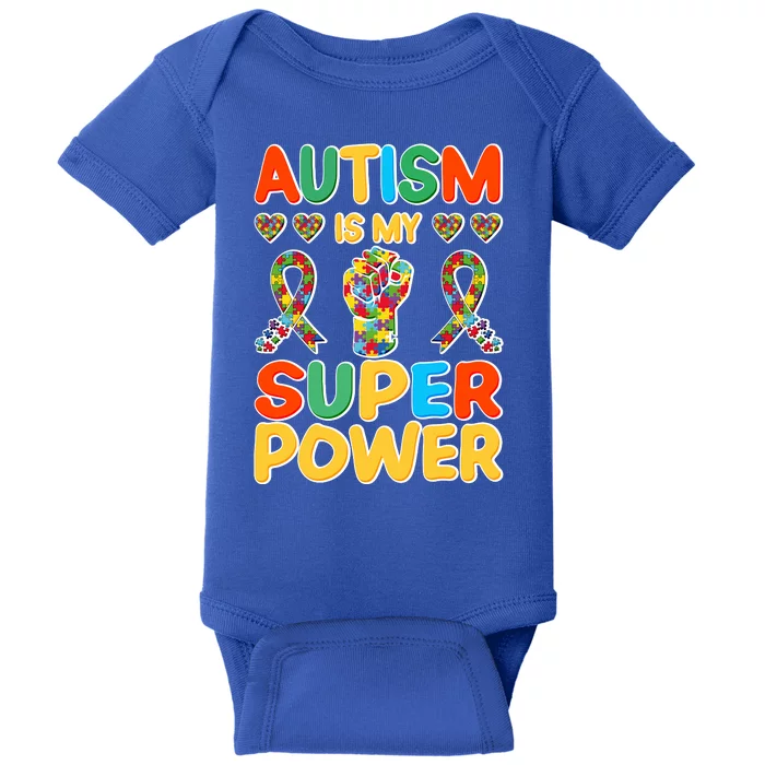 Autism Is My Super Power Baby Bodysuit