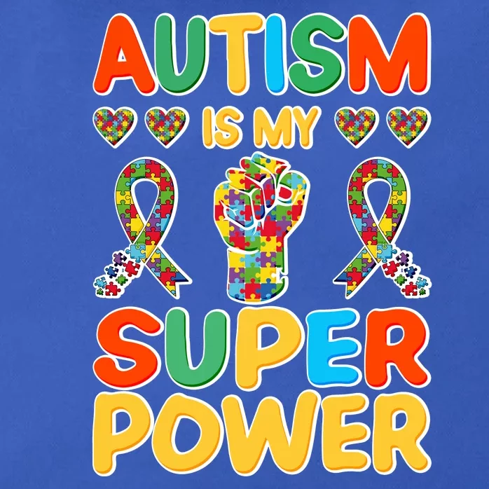 Autism Is My Super Power Zip Tote Bag