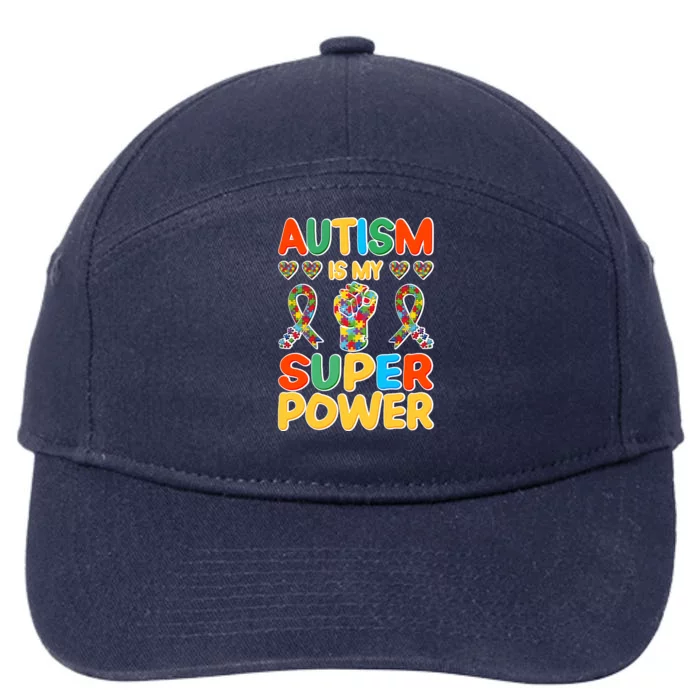 Autism Is My Super Power 7-Panel Snapback Hat