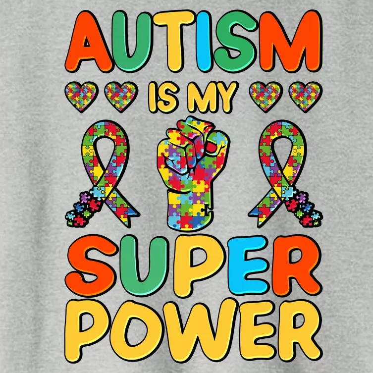 Autism Is My Super Power Women's Crop Top Tee