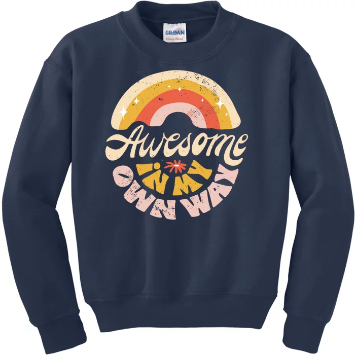 Awesome In My Own Way Vintage Kids Sweatshirt